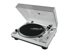 Omnitronic BD-1350, gramofon s řemínkovým pohonem, stříbrný