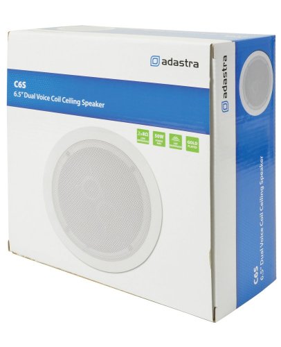 Adastra C6S, stereofonní podhledový 6.5" reproduktor, 50+50W, bílý