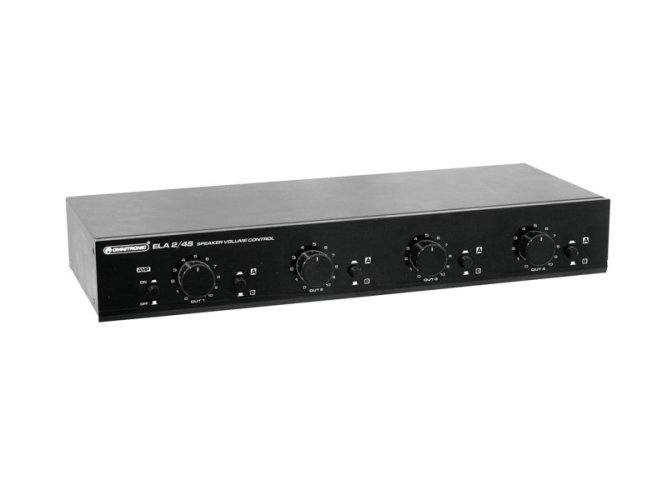 Omnitronic 2/4-zónový PA ovladač hlasitosti 100W stereo, černý
