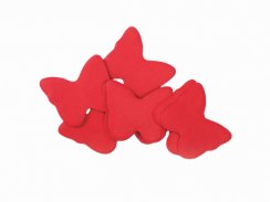 Tcm Fx pomalu padající konfety, motýlci 55x55mm, červené, 1kg