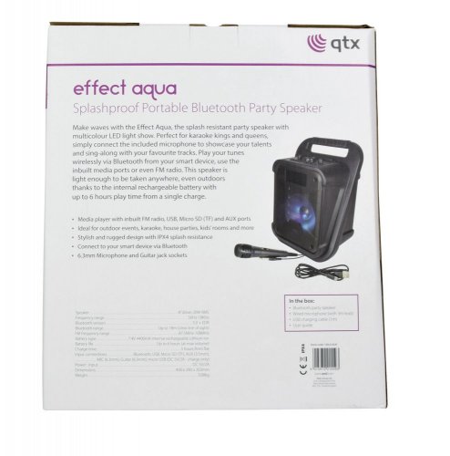 QTX Effect Aqua Voděodolný reproduktor s Bluetooth, 20 W RMS