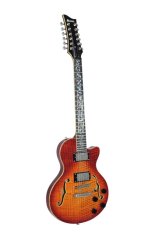 Dimavery LP-612, semiakustická 12-ti strunná kytara, sunburst