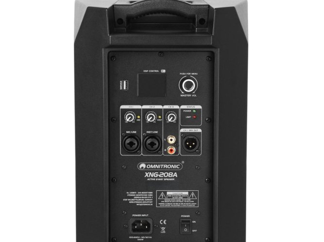 Omnitronic XNG-208A, aktivní 8" reprobox, DSP/BT/TWS, 350W