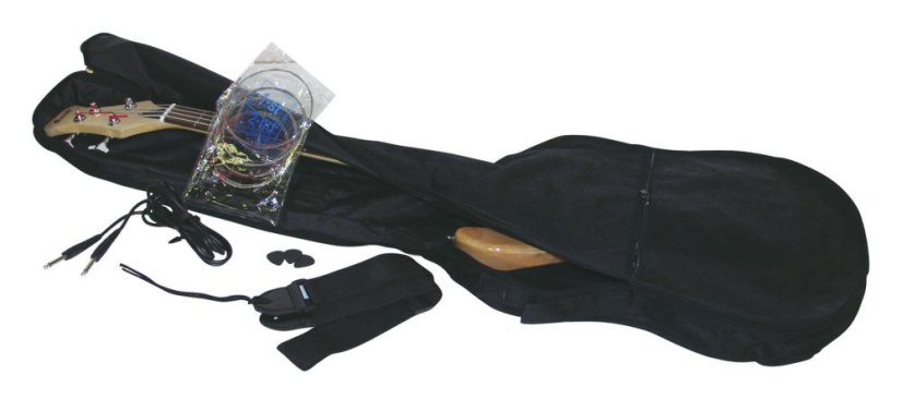 Dimavery PB-320, elektrická baskytara levoruká, sunburst