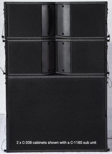 Citronic C-208 Line Array, aktivní satelitní reprobox 2x 8" + HF 600W RMS