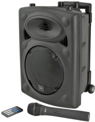 QTX QR8PA, mobilní 8" zvukový systém BT/USB/SD/FM/UHF/TWS, 50W QTX QR8PA, mobilní 8" zvukový systém BT/USB/SD/FM/UHF/TWS, 50W