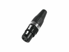 Hicon XLR plug 3pin HI-X3CF-BLK