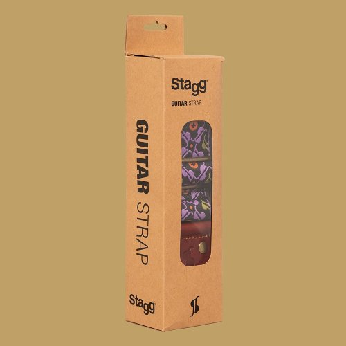 Stagg SWO-30TH-PURP, tkaný nylonový popruh, fialový