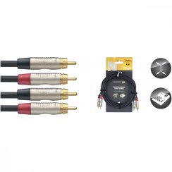 Stagg NTC6CR, kabel dvojitý RCA/RCA, 6m