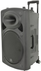 QTX QR15PA, mobilní 15" zvukový systém BT/USB/SD/FM/2xUHF/TWS, 50+50W