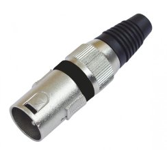 Omnitronic XLR zástrčka 3-pin na kabel, balení 10ks