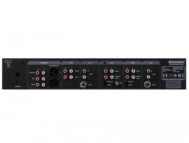 Omnitronic EMX-5, 5-kanálový mixážní pult - použito (10006770)