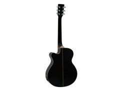 Dimavery AW-400, elektroakustická kytara typu Folk, černá