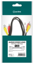 AV:link kabel 3x RCA samec - 3x RCA samec, 1.2m