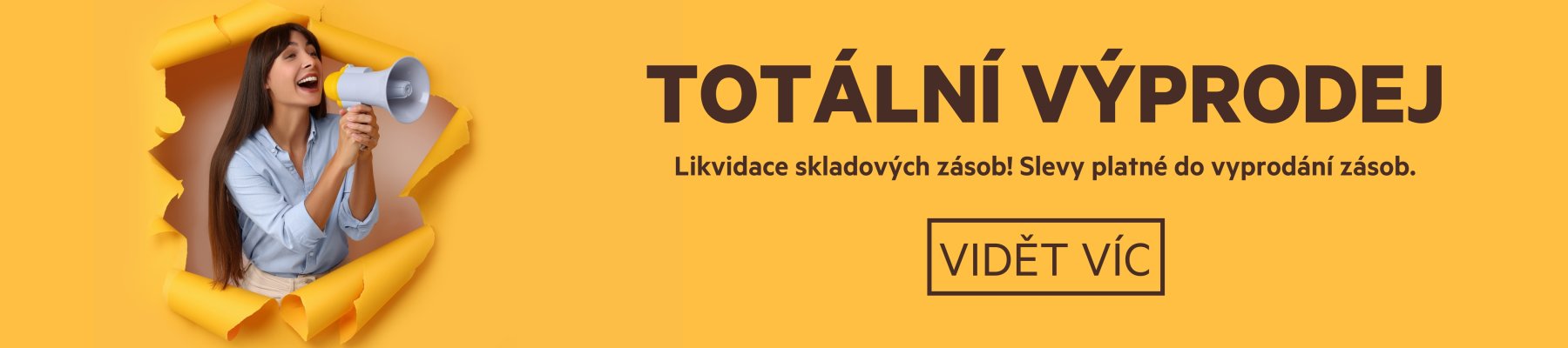 Totální výprodej - likvidace skladových zásob