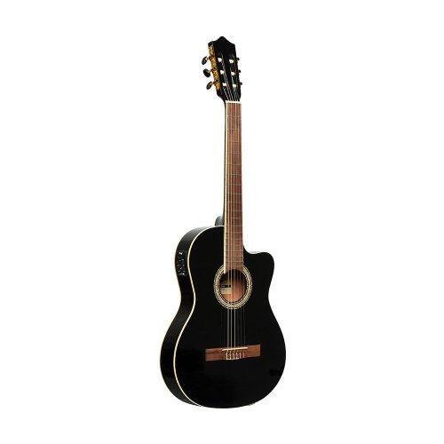 Stagg SCL60 TCE-BLK, elektroakustická klasická kytara 4/4, černá - poškozeno (25025571)