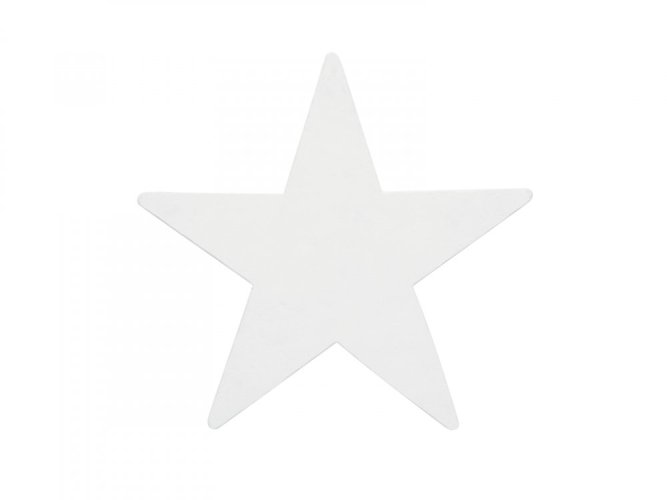 Kovová silueta hvězdy, bílá, 58cm