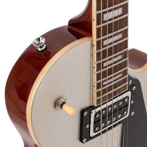 Stagg SEL-STD SILVER, elektrická kytara, stříbrná