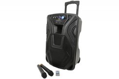 QTX BUSKER-12 mobilní 12" řečnický a zvukový systém MP3/FM/BT/VHF, AKKU, 80W