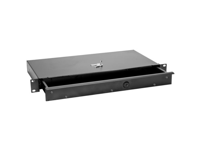 Omnitronic KE-1, racková zásuvka se zámkem, 1U
