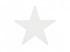 Kovová silueta hvězdy, bílá, 58cm