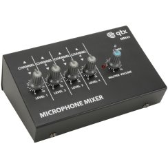 QTX MM41 Kompaktní mikrofonní směšovač, 4 vstupy