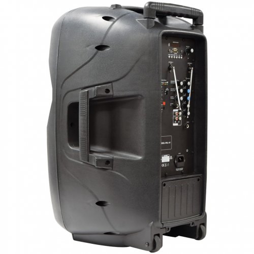 QTX PAL15, mobilní 15“ zvukový systém MP3/SD/USB/BT/FM/2x VHF, 250W