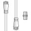 AV:link kabel koaxiální s F konektory a spojkou, 2x zástračka, 5m