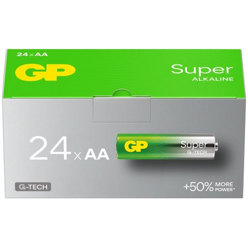 GP alkalické baterie AA 1,5V, balení 24 ks