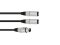 Kabel XFMM-30 XLR samice - 2x XLR samec, 3 m