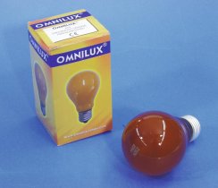 230V/25W E27 A19 Omnilux, oranžová