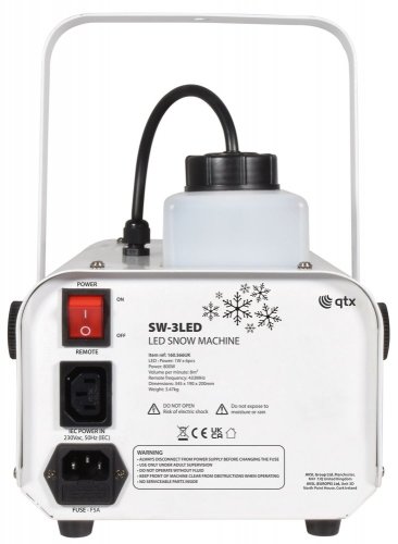 QTX LED Snow Machine 800W, 6x1W RGB, DMX, IR