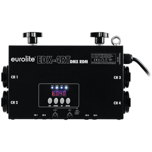 Eurolite EDX-4RT DMX RDM, stmívač, CEE 7/4