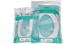 AV:link kabel koaxiální s F konektory a spojkou, 2x zástračka, 5m