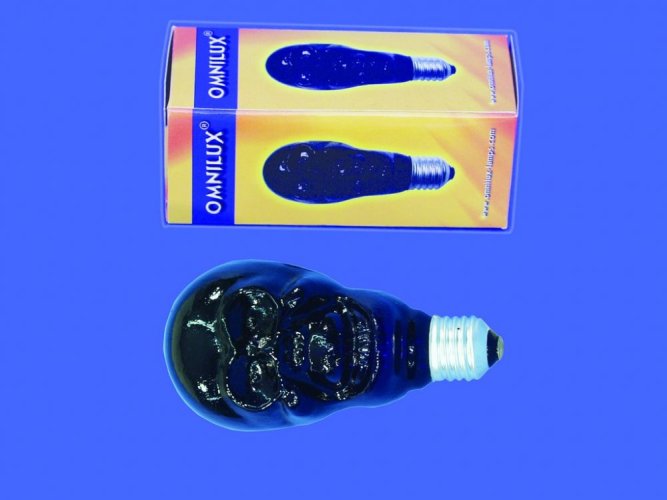 UV žárovka lebka 40W Omnilux, E27,80mm