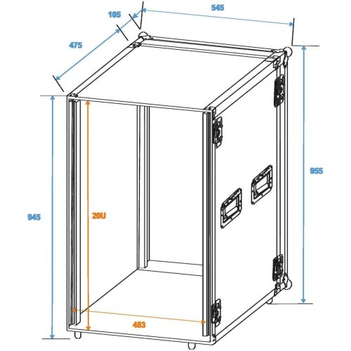 Skříň pro zesilovač PR-2, 20HE - použito (30109805)