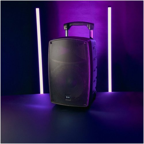 QTX PERFORMER-12, přenosný 12" PA systém, 2x dobíjecí UHF mikr., 200W