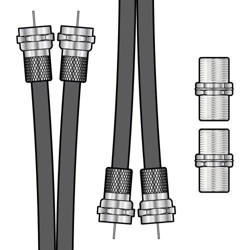 AV:link Twin RG6 satelitní sada kabelů a konektorů, 1m