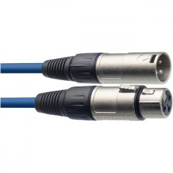 Stagg SMC3 CBL, kabel mikrofonní XLR/XLR, 3m, modrý