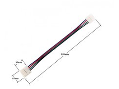 Spojka pro LED plochý kabel RGB, 10ks/bal - použito (OST00683)