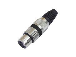 XLR zásuvka ROAD METAL, černá