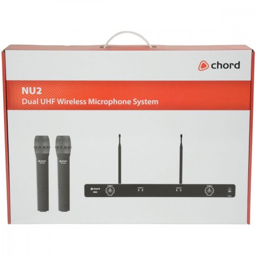 Chord NU2-H duální UHF ruční bezdrátový mikrofonní systém, 863.3 + 864.3 MHz