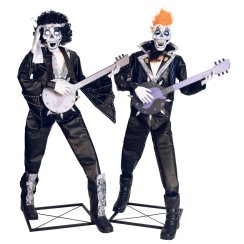 Halloween punkrockové duo kostlivců, 185 cm Halloween punkrockové duo kostlivců, 185 cm