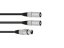 Kabel adaptér XLR samice / 2x XLR samec, délka 1 m,  černý