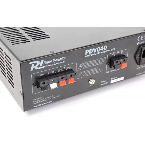 Power Dynamics PDV040ZMP3 zesilovač 40W/100V