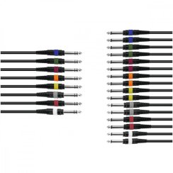 Snake kabel 8x Jack 6,3 stereo - 16x Jack 6,3 mono, 15 m