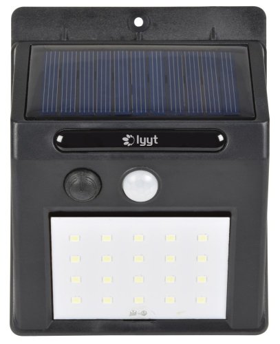 Lyyt 20LED-SSL, LED solární venkovní zahradní nástěnné světlo s pohybovým senzorem