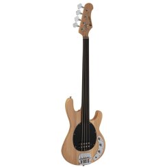 Dimavery MM-501, elektrická baskytara bezpražcová, přírodní