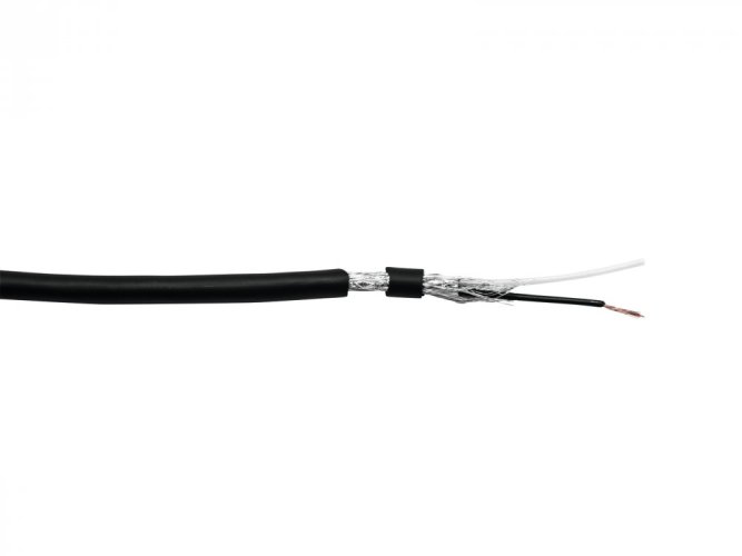 Kabel DMX 2x 0.22, 100m, černý