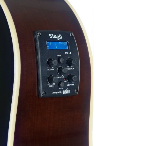 Stagg SA35 DSCE-VS, elektroakustická kytara typu Slope Shoulder Dreadnought